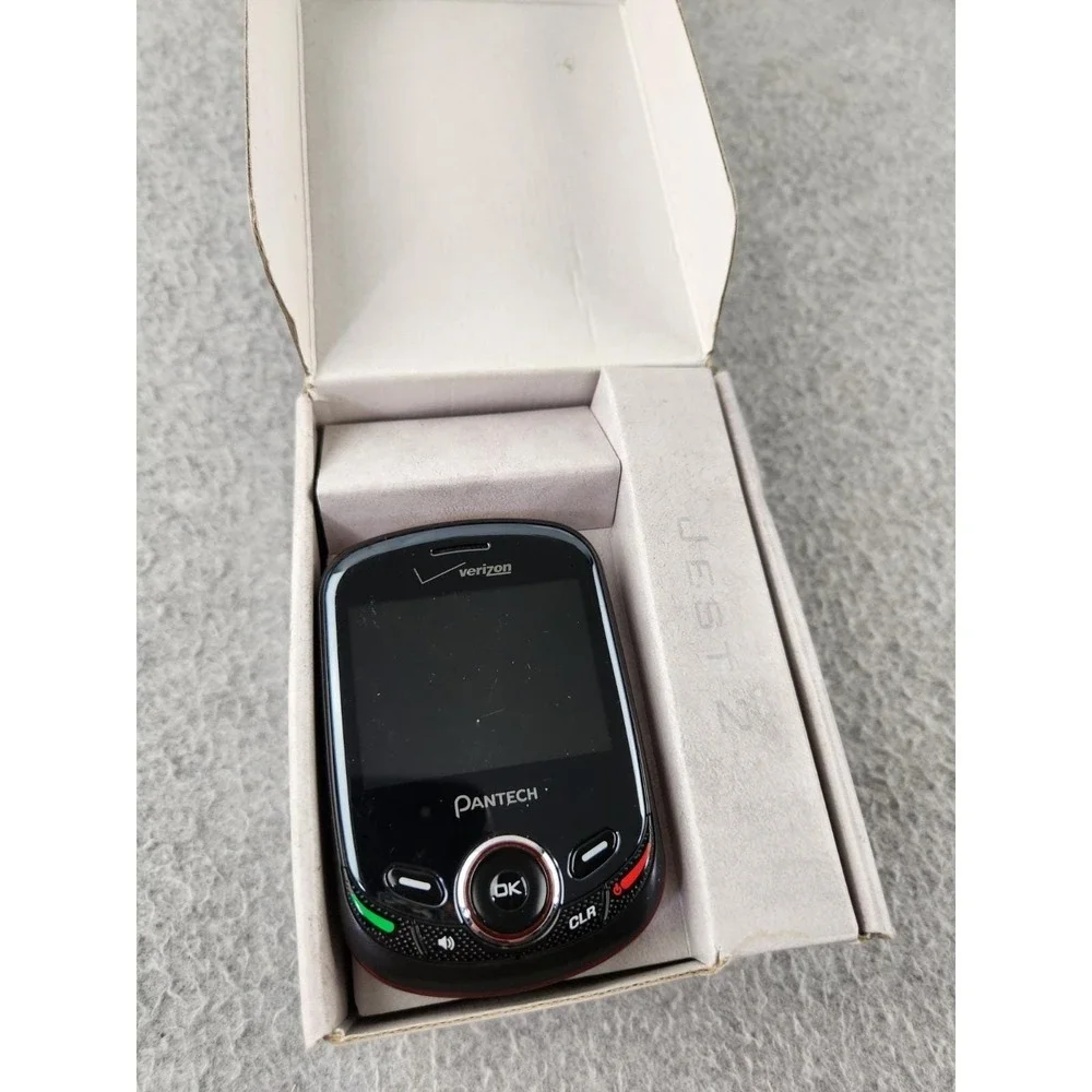 Pantech Jest 2 Verizon Cellular Slider Phone Slide Out Keyboard Red Black w/Box